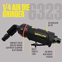 Vista 3 de BT 6323 - Amoladora neumática angular de 115 grados de 1/4 de pulgada, amoladora neumática de grado profesional con control de velocidad variable
