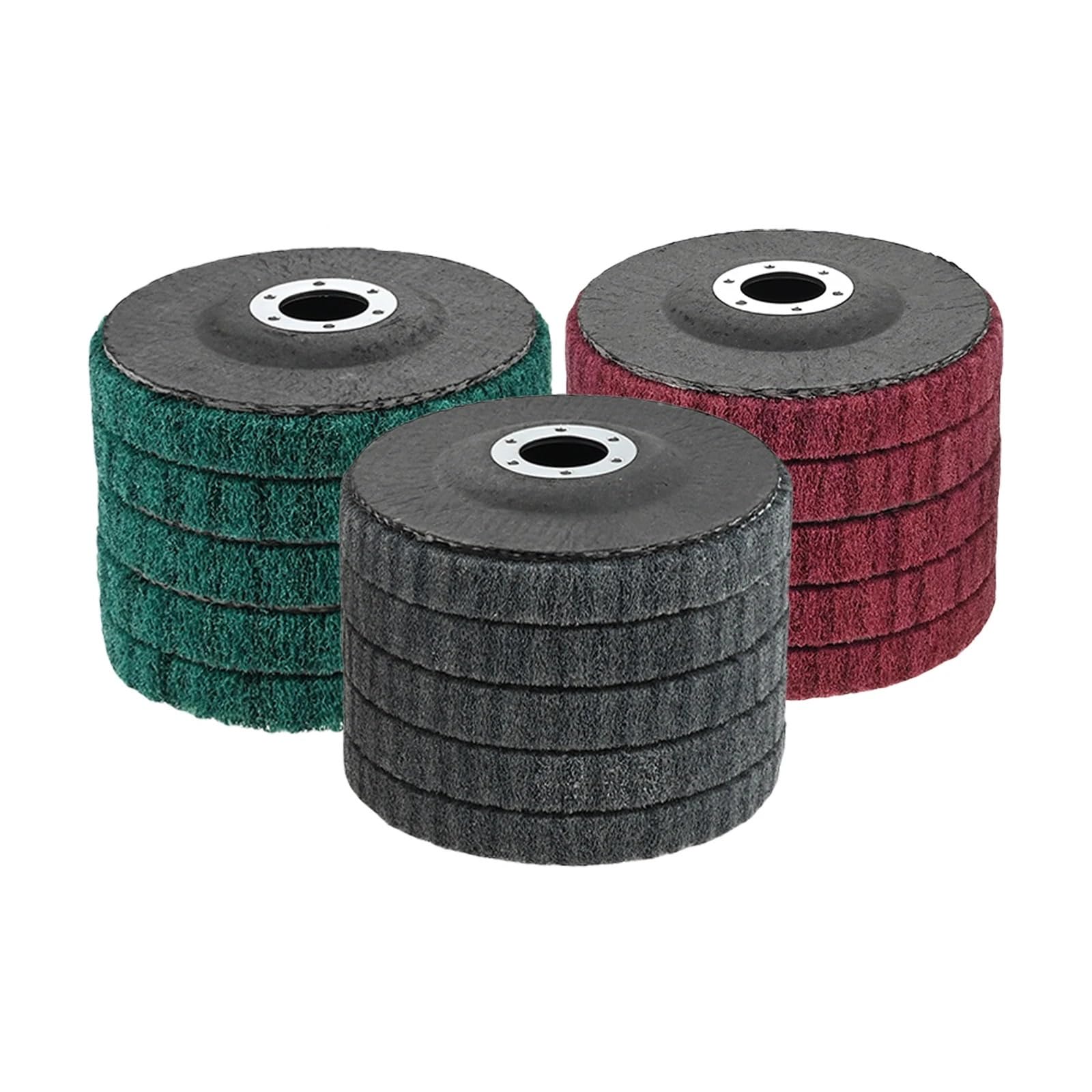 Disco de pulido con solapa fibra nailon, 15 Uds., 115mm, para amoladora angular, eliminación óxido, desbarbado, grano 180/320/600
