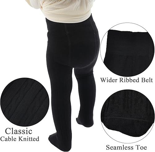 Miniatura 5 de Mallas de punto trenzado para bebé, paquete de 23, medias de algodón sin costuras para bebés y niños pequeños