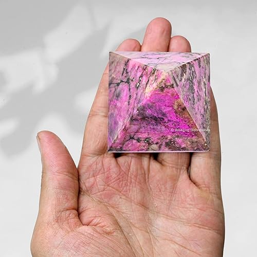 Vista 372 de Amazing Gemstone Amethyst Pyramid Crystal Healing Stones - 2" Great Pyramid Figurine of Natural Stone Pyramid for Meditation, Reiki, Chakra