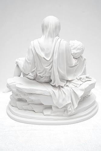 Miniatura 8 de Figura de escultura de Pieta de Miguel Ángel Jesús María de 10.5 pulgadas, hecha en Italia