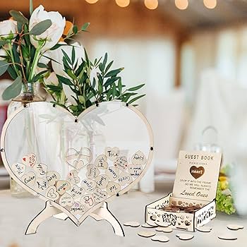 Amazon.co.jp: ウェディング ゲスト ブック ハート ドロップ