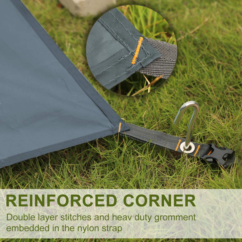 Forceatt Bâche de camping imperméable, pour 2 et 3 personnes, ultra légère pour pique-nique et plage, empreinte de pied de tente et randonnée (3 personnes)