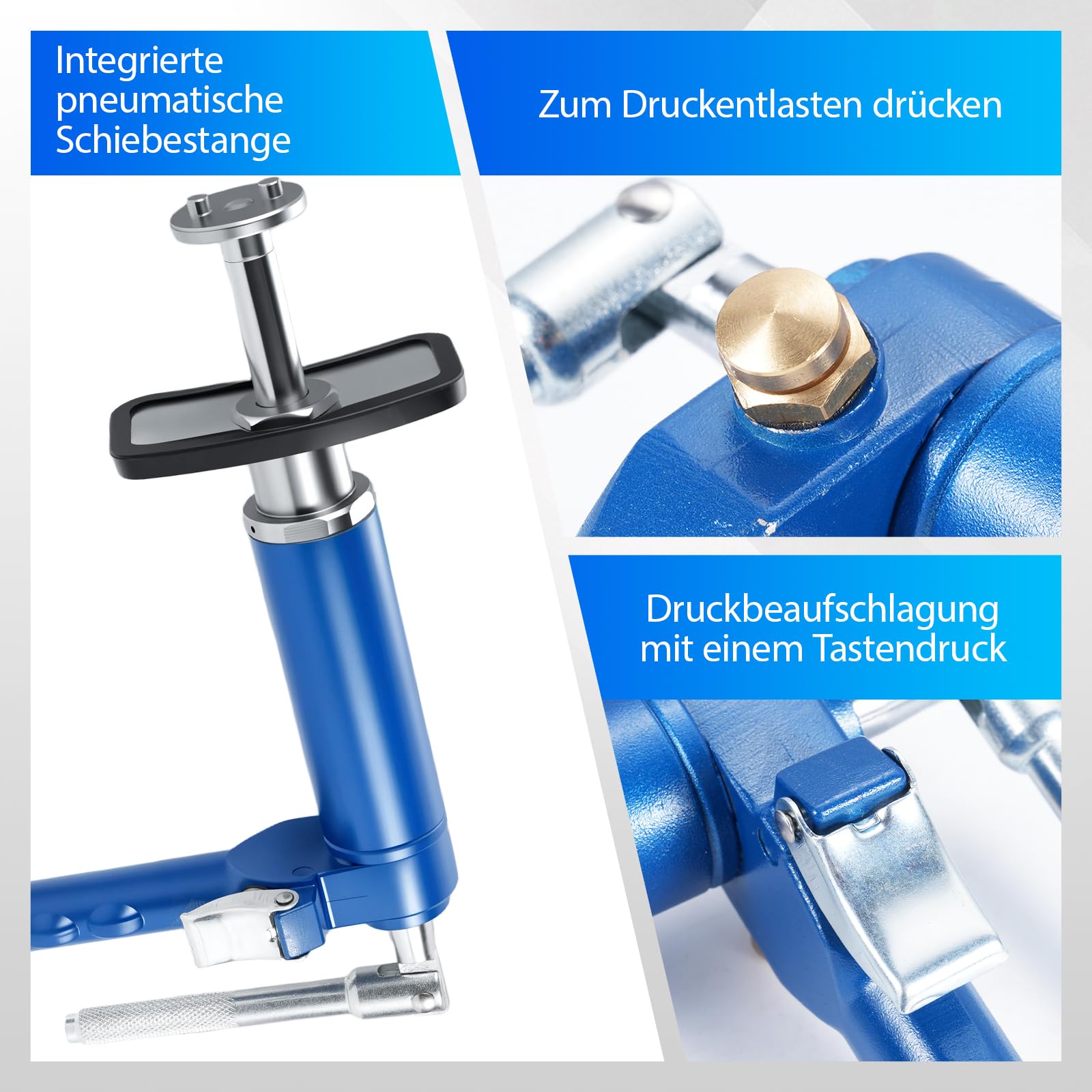 24 TLG Pneumatischer Bremskolbenrücksteller Werkzeug Set, Pneumatisches Bremssattel Rückstellwerkzeug – Universal Bremsenrücksteller für Auto