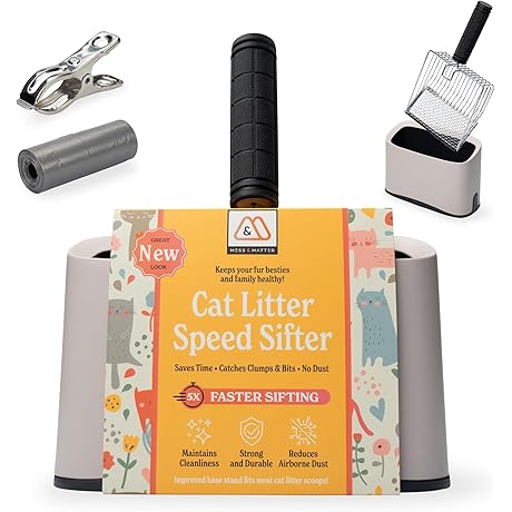 Heavy-Duty Ironman Litter Scoop with Holder - No More Scooping Cat Poop by Hand!