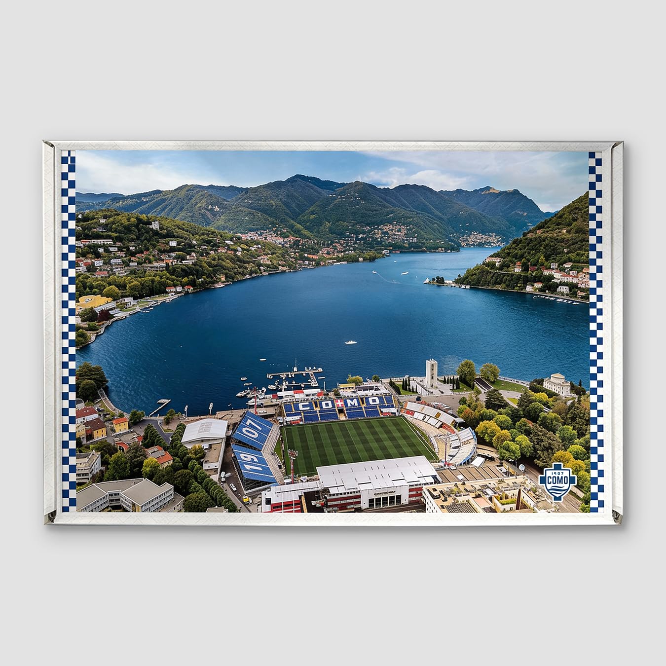 Como 1907 Puzzle Ufficiale Stadio Giuseppe Sinigaglia 1000 Pezzi. Rompicapo per adulti e collezionisti, idea regalo tifosi calcio e arredo Casa. Dimensioni 70x50 cm - 4