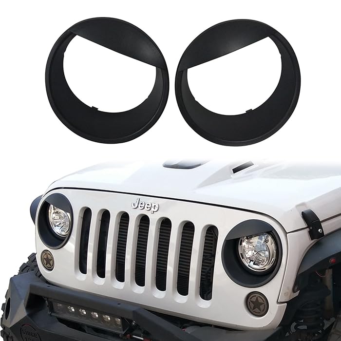 Buy uBox Wrangler Headlight Cover JK Matte Black Angry Bird Bezels for