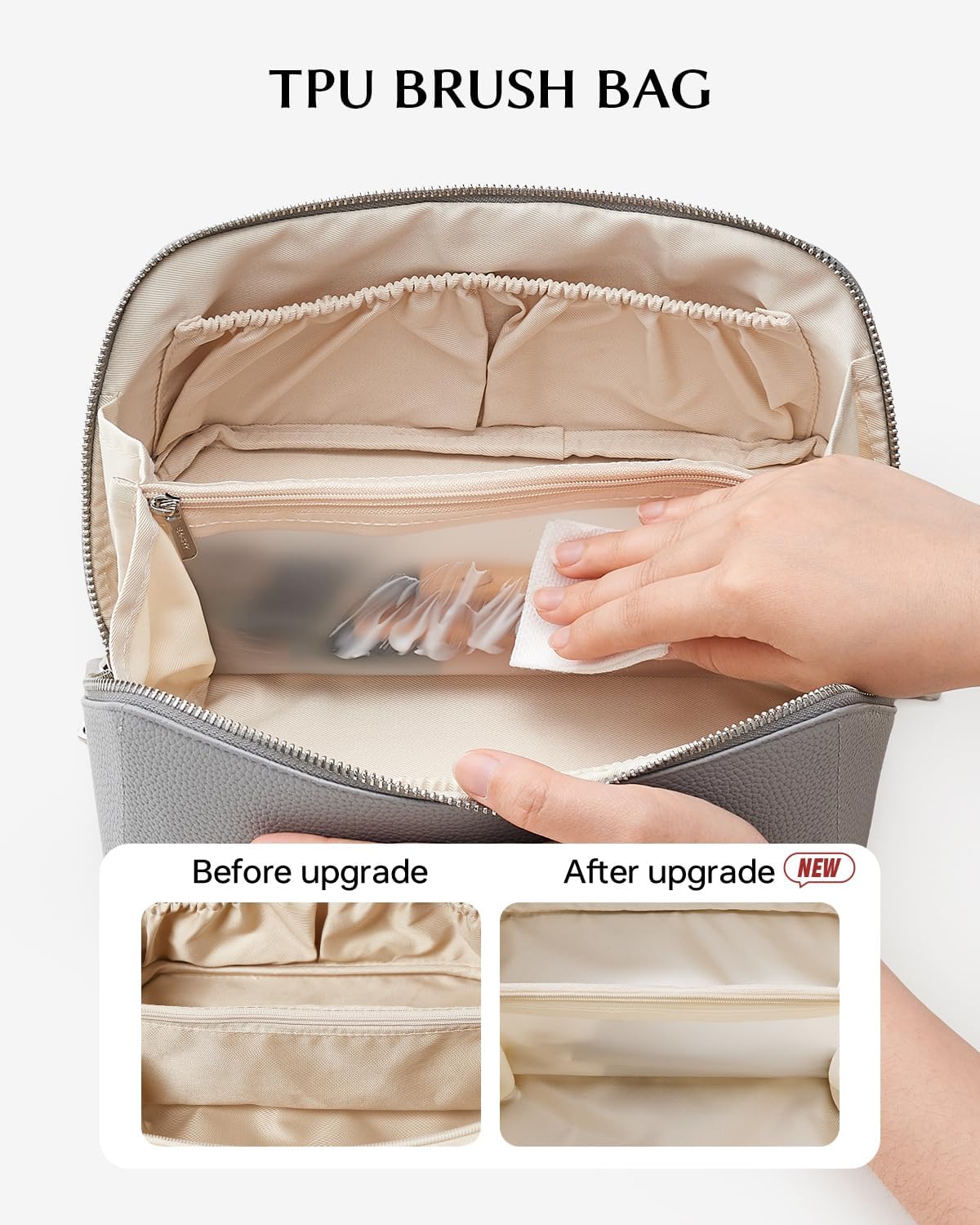 EACHY Travel Makeup Bag Organizer, Toiletry Bag for Women, Cosmetic Pouch image 3