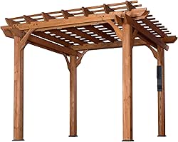 Backyard Discovery Beaumont 10' x 10' Traditional Cedar Wood Pergola