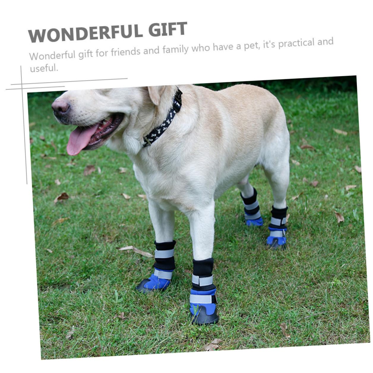 SUPVOX Lot de 4 Bottes Imperméables pour Chien Taille L, Chaussures Antidérapantes et Résistantes à L’Usure, Protège-Pattes Chaudes pour Chiens Moyens et Grands, Adaptées à L’extérieur