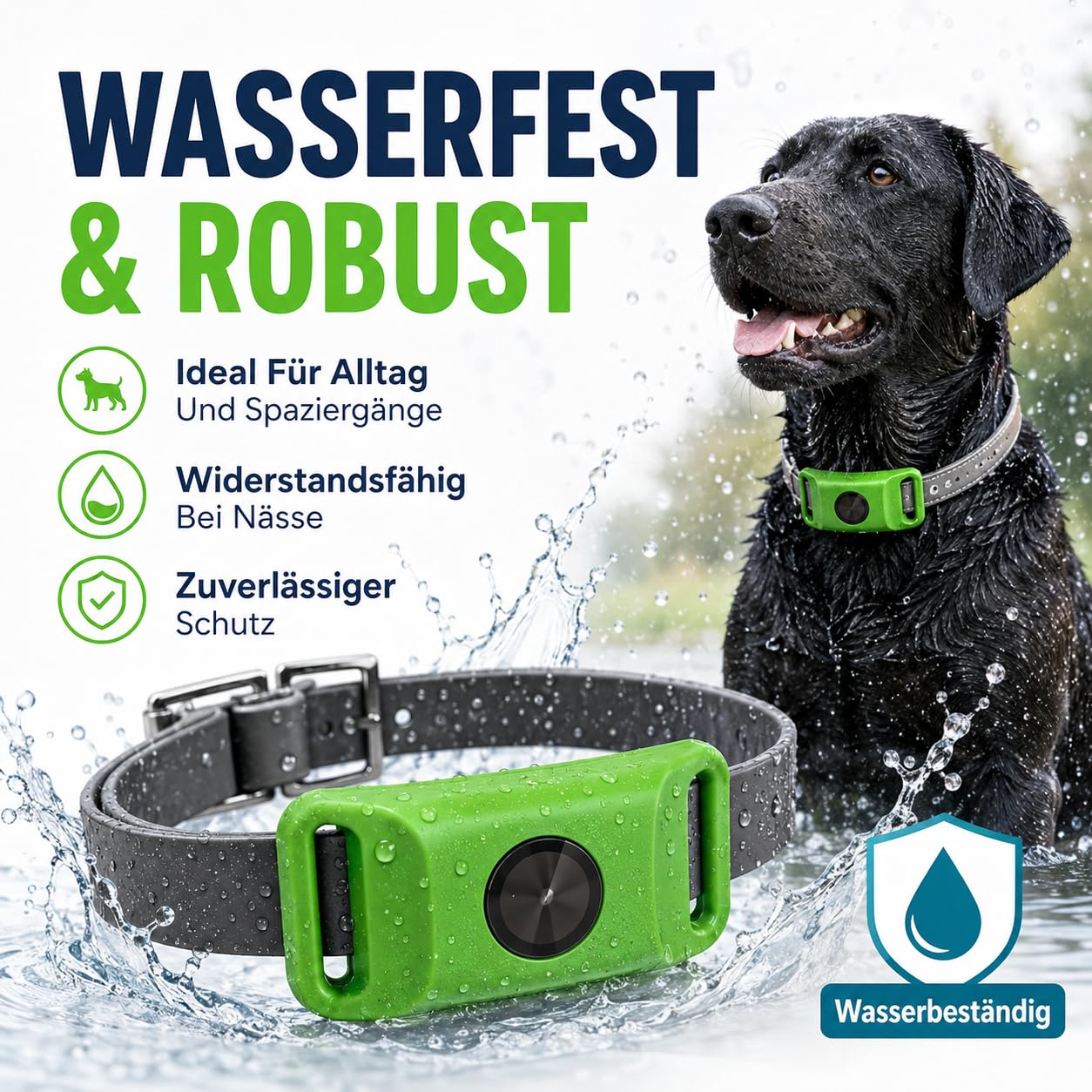 12 Monate Floh und Zeckenfrei Hundehalsband Anhänger mit Langsamer Duftabgabe Leichtem Design und Verstellbarem Band für Spaziergänge und Garten (Grün,1PCS)