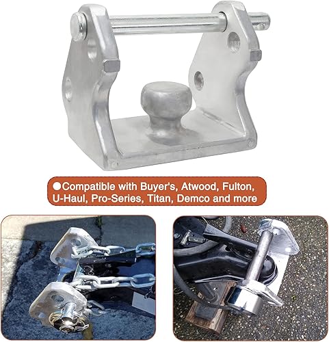 Miniatura 7 de Cerradura de Enganche de Remolque, Bloqueo de Enganches de Bola, Bloqueo de Bola de Remolque de Aluminio, Bloqueo de Lengua de Remolque Se Ajusta a