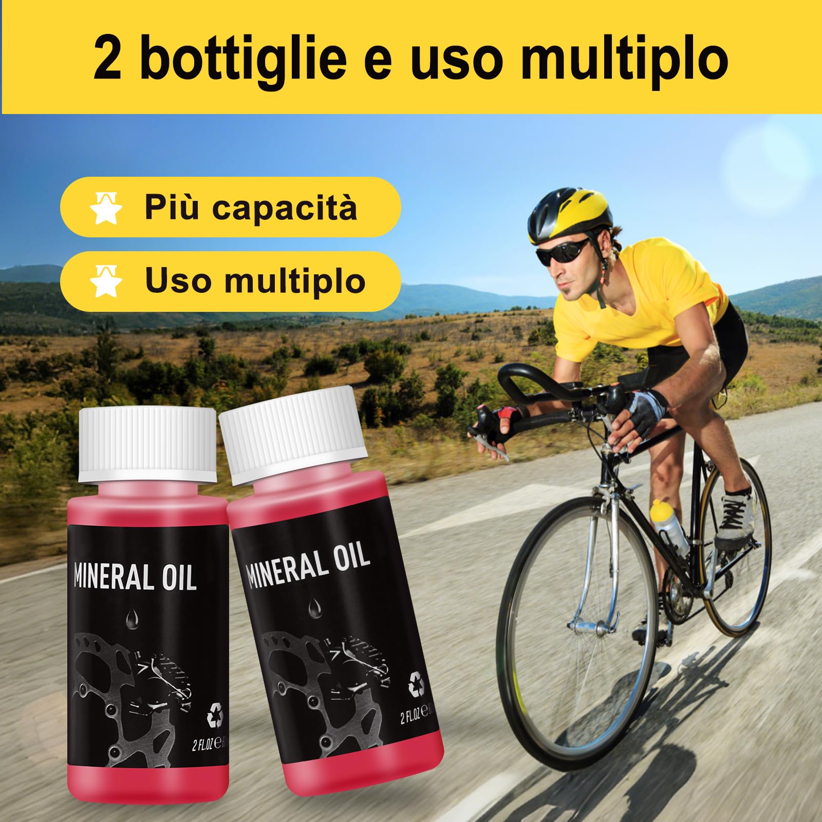 cycletour Kit Spurgo Freni per Shimano, TEKTRO, TRP Freni Idraulici. Include Liquido Freni Minerale per Freni e Istruzioni per l'uso