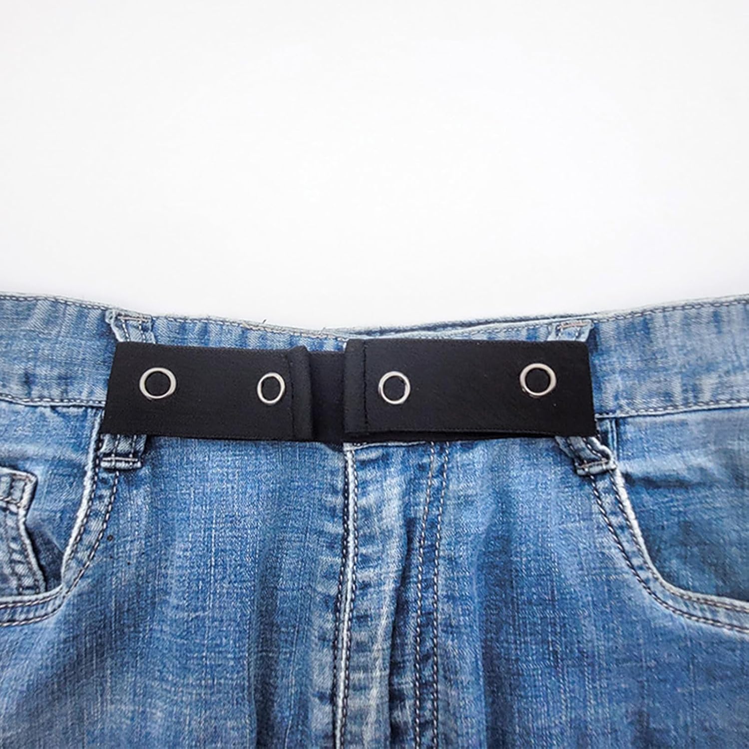 Stretchy Waistband Adjuster for Trousers Belt Extender Breathable Comfortable for Pregnancy Metal Clasp Elastic Belt