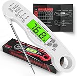 AWLKIM Digital Meat Thermometer 2 Pack Instant Read for BBQ | Waterproof IP67 Backlit Digital Food Probe, 2-3 Sec Instant Read for Grill BBQ Oven Candy Baking - 2 Pack Red