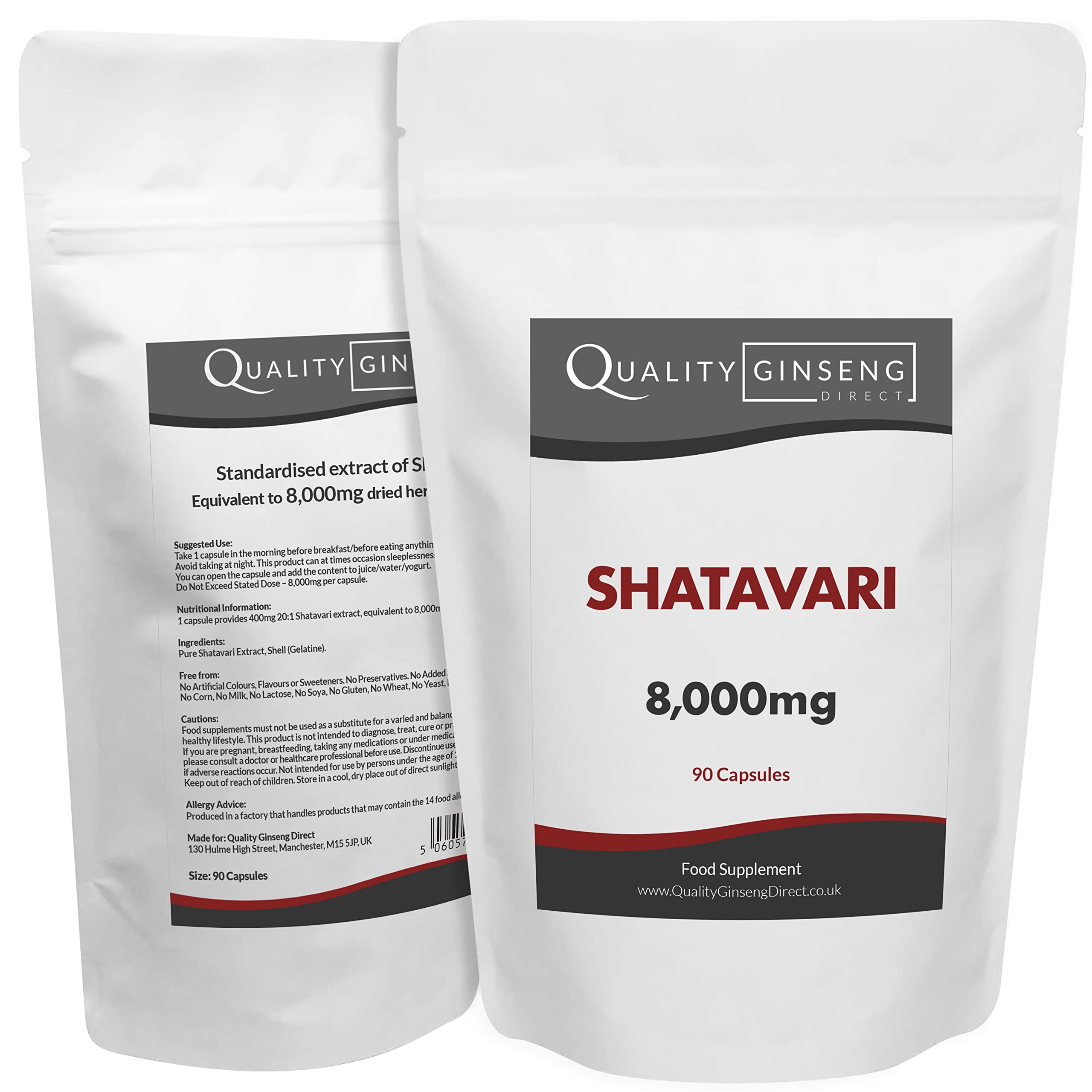 SHATAVARI | 8,000mg Capsules | Powerful Formula (90 Capsules)