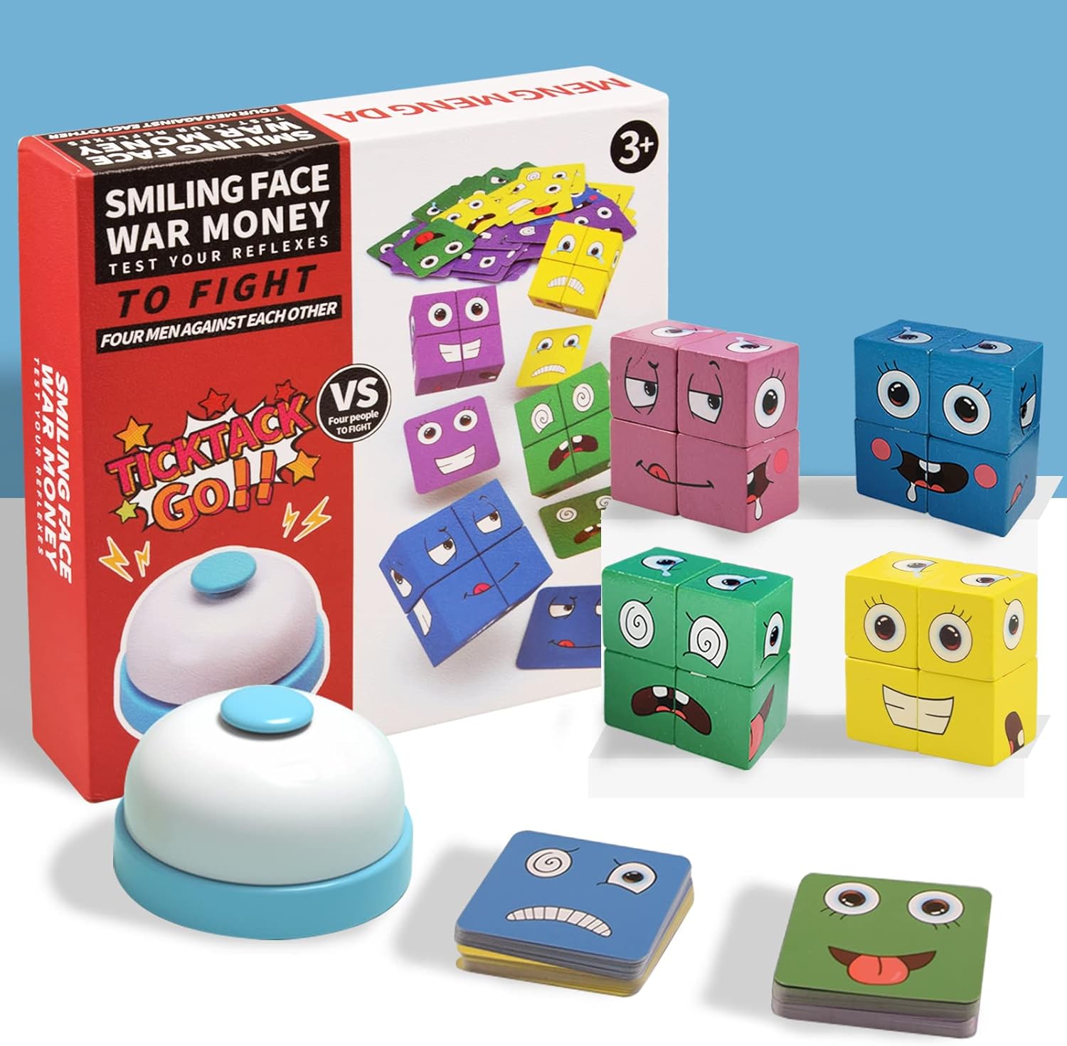 Buy Wooden Expression Puzzle Building Cubes Game Face Changeing Magic