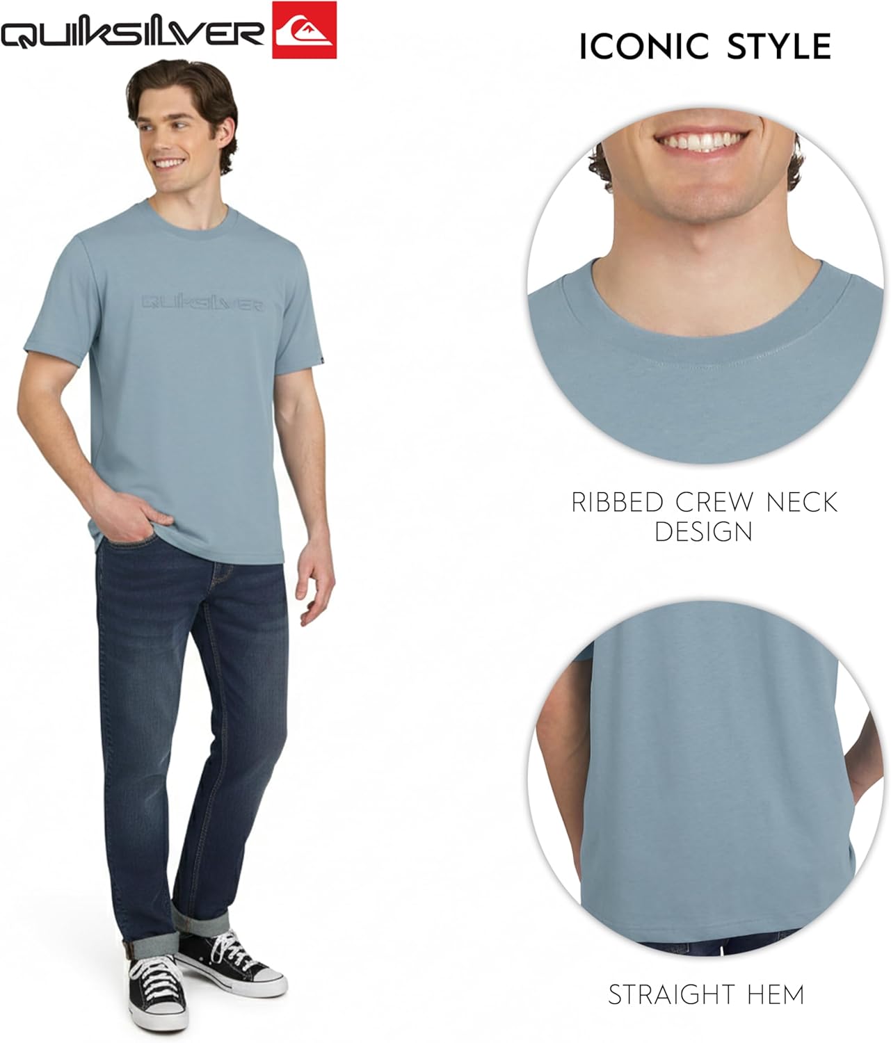 Quiksilver Men's Soft Cotton Premium Tee Short Sleeve T-Shirt - Image 6