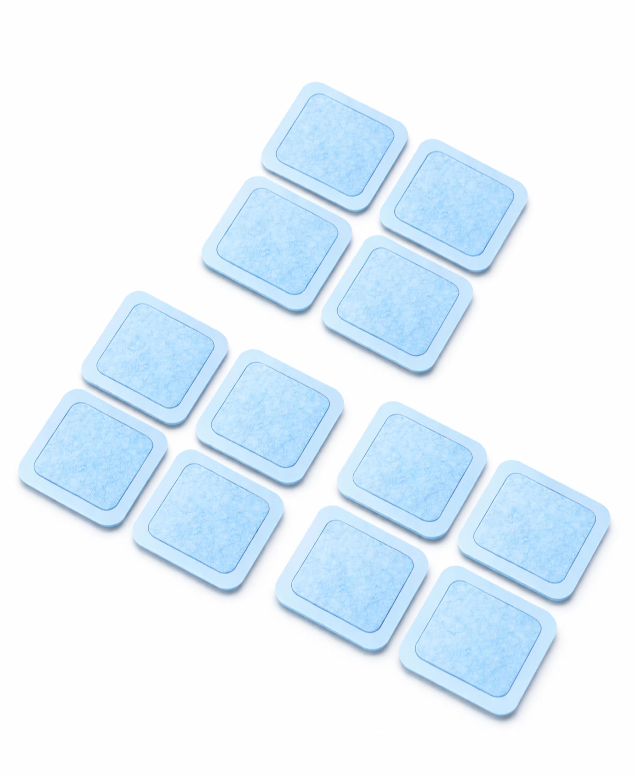 Gel Pads, 12 Pieces, Compatible with Beurer EM59 Heat Devices, Silver