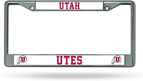 Miniatura 16 de Rico Industries NCAA Premium 12" x 6" Chrome Frame with Plastic Inserts - Car/Truck/SUV Automobile Accessory