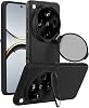 for Oppo Find X9 Ultra Case Magnetic Wireless with Metal Kickstand Camera Lens Cover Drop Protection Shockproof Soft Edge Hard Back Shield Bumper Black, Find X9 Ultra