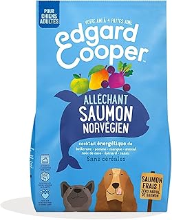 Générique Edgar & Cooper – Croquettes sans Céréales au Saumon, Nutrition Saine et Saveur Naturelle (Sac 1kg) - Le Lot De 2