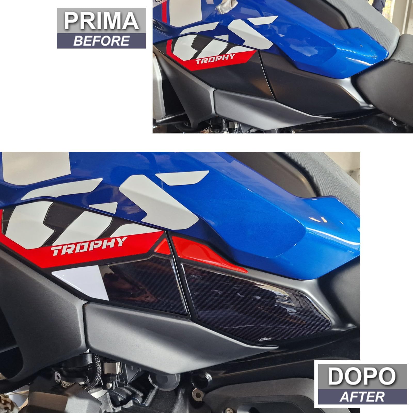 labelbike - 3D Resin Stickers Beschermingen en Zijdecoraties Motorfiets