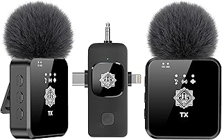 DIGIMORE 3 in 1 Wireless Lapel Mic with ANC | 100Ft Range | 10Hrs Playback | KTV Reverb/Mute Functions | Plug n Play with ...