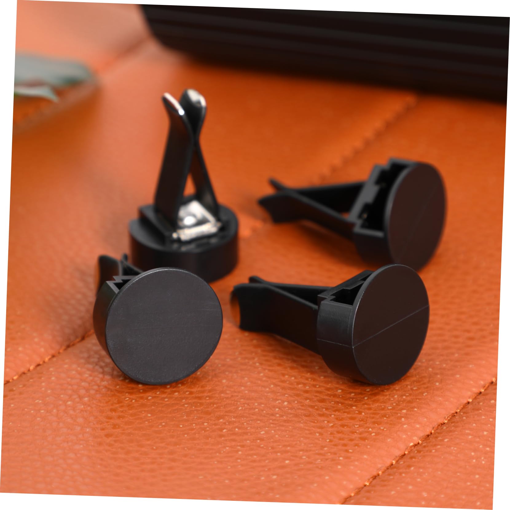 Luxshiny Clip per Bocchetta di Ventilazione Auto 100 Pezzi, Clip di Sfiato Dell’aria in Metallo Nero Supporto, Accessori per Diffusore e Deodorante Auto, Adatte per Interni e Aria