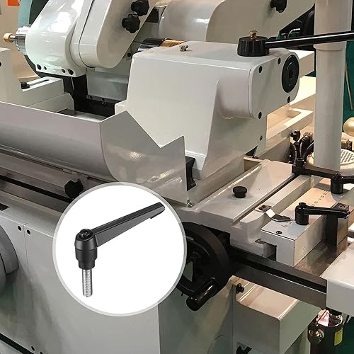 Miniatura 141 de uxcell Palanca de sujeción ajustable M8 x 1.181 in métrica 304 acero inoxidable macho roscado perillas de mano con botón de trinquete giratorio