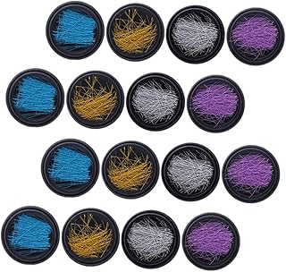 DECORNIJIA 16 cajas Cajas Metálicos para Decoración de Uñas Kit Nail Art Metal Wire Accesorios DIY Manicura Colores Plata Azul