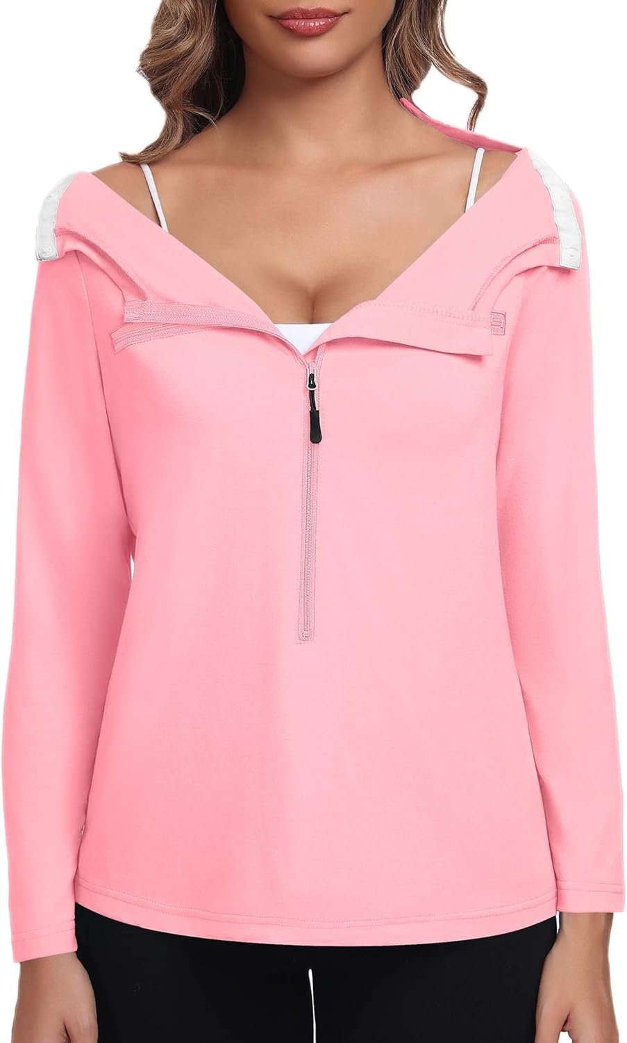 Deyeek Chemo Port Shirts for Women 2 Side Snaps Long Sleeve Shoulder Post Surgery Clothing Dialysis Breast Cancer Shirts - Image 7