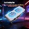 Dual Radeon RX 580 8G GDDR6 Gaming Graphics Card Office 256Bit Computer Graphics Card (AMD) 1284MHz GPU 2048SP PCI Express 3.0×16 for PC Gaming Office with 3 x DP 1 x HD Multimedia Interface