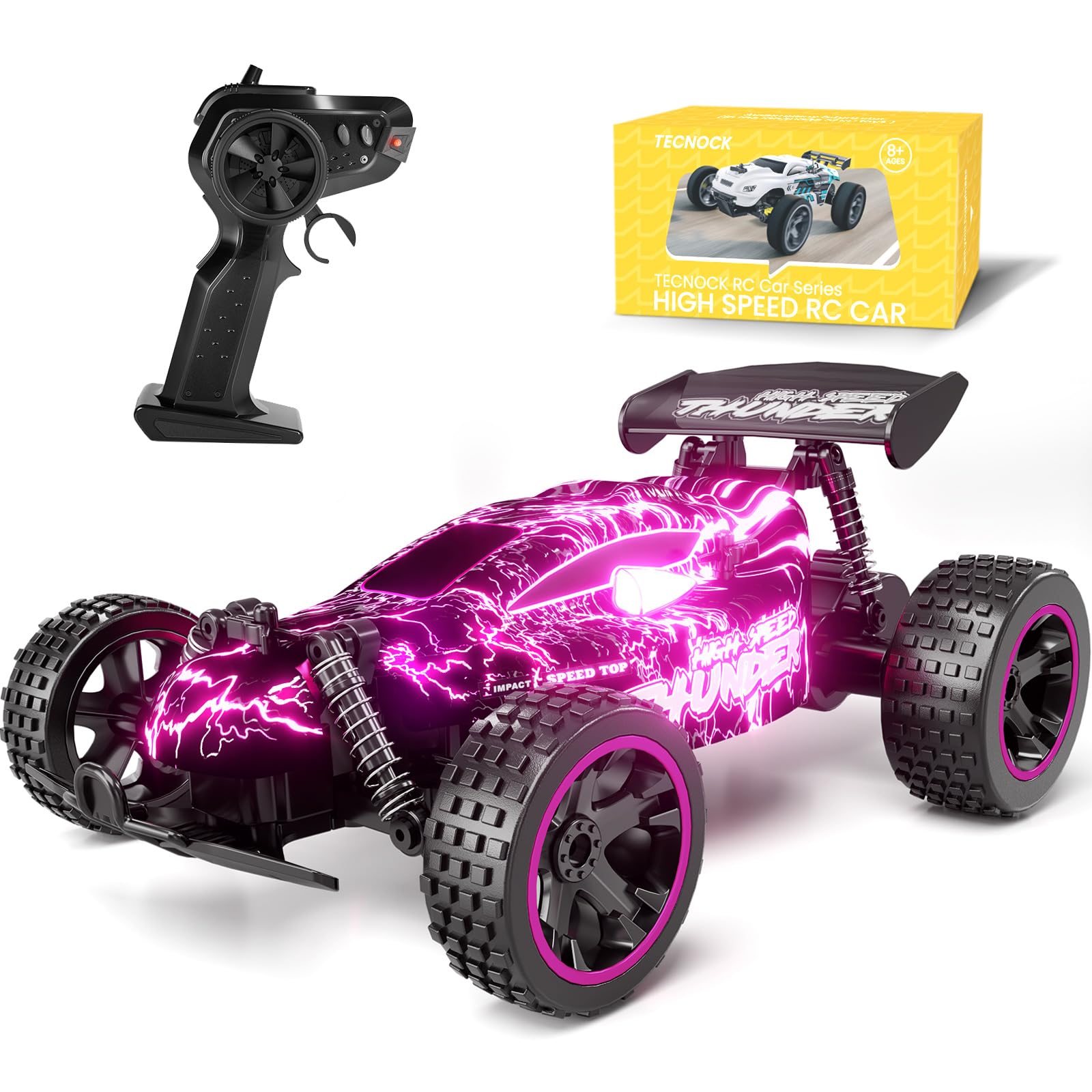 Sponsored Ad β Tecnock RC Car Remote Control Car for Kids, 1:18 High Speed 20 KM/H 2WD RC Buggy, 2.4GHz Off Road Racing with Rechargeable Batteries, Toys Gift for Boys and Girls