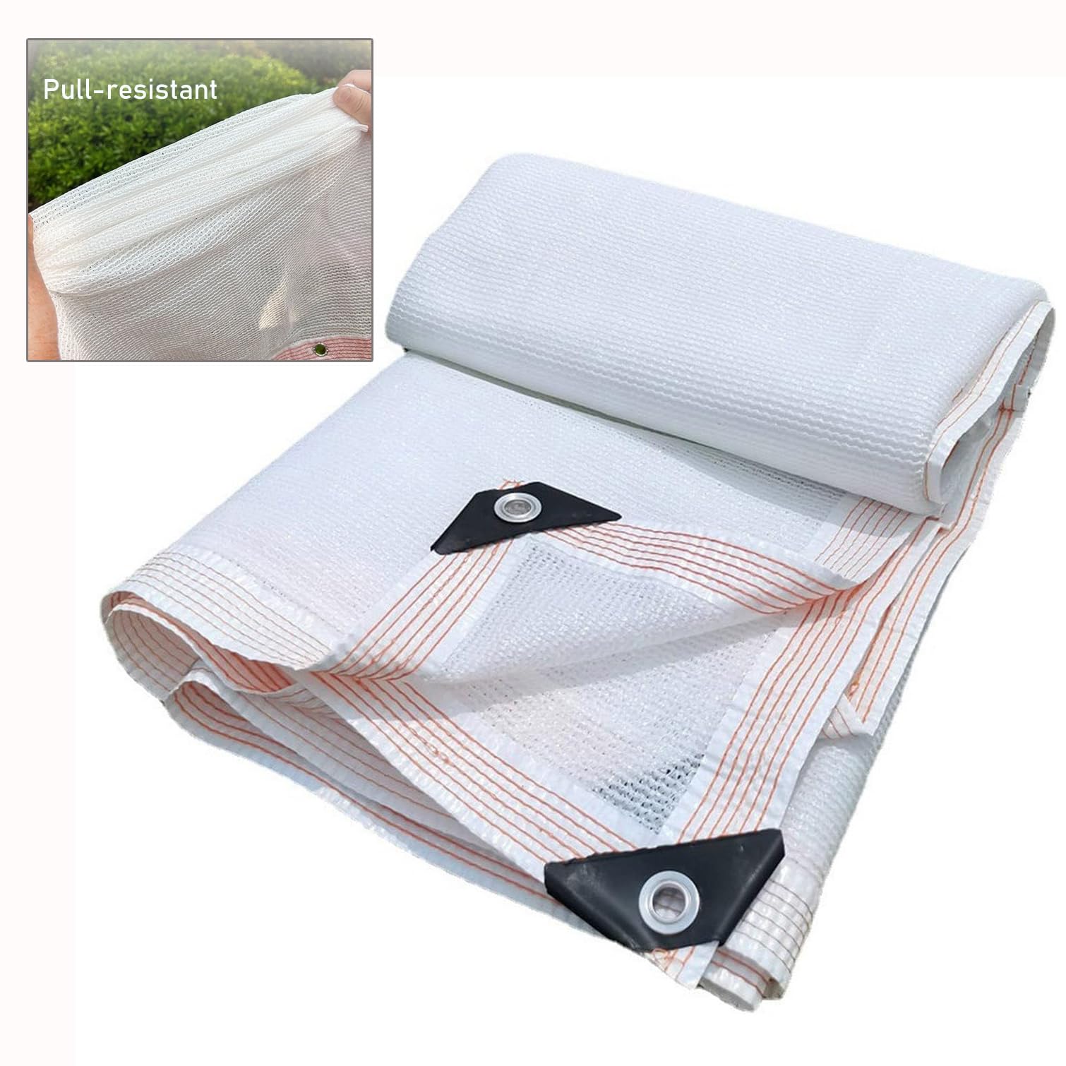 Rete ombreggiante con protezione UV al 90%, in tessuto bianco con occhielli, traspirante, per piante da serra e copertura del patio (800 cm x 800 cm)