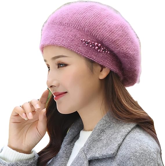Amazon ベレー帽 レディース パープル ニットベレー 秋 ゆったり 大きめ 伸縮性 春夏秋冬 おしゃれ 通気性 可愛い カジュアル ボンボン ニット帽 暖かい 防寒 ボア 帽子 シンプル 誕生日 M 披露宴 結婚式 スラウチハット 女優帽子 ニット帽子 ニット 通販
