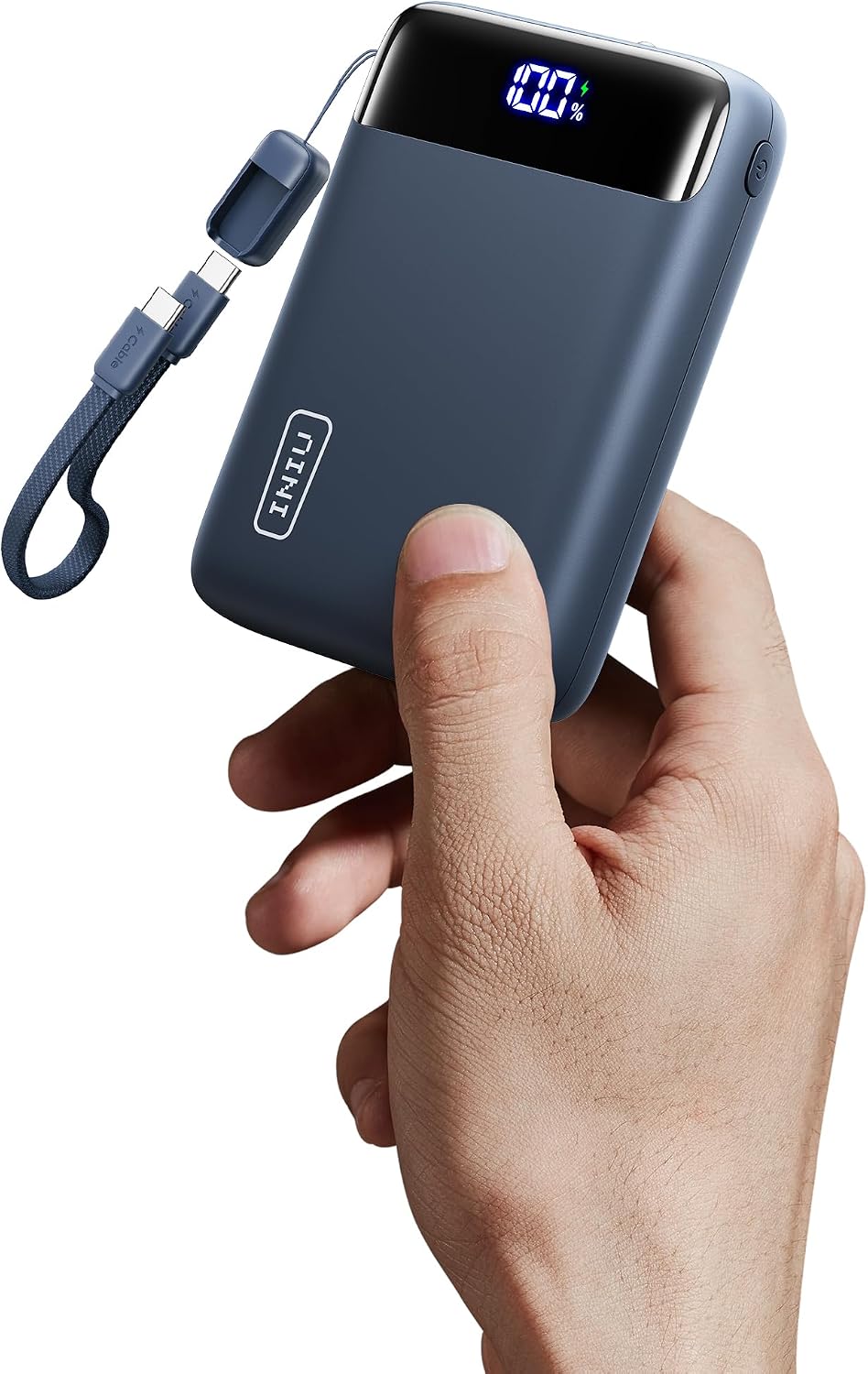 Portable Charger, Smallest 20000mAh 22.5W Fast Charging Power Bank | USB-C Cable, Flight-Safe, Travel Essentials, Flashlight, Battery Pack for iPhone 17 Samsung Xiaomi Google, Mini Size, Blue