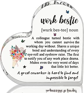 Work Bestie Christmas Gifts for Women Coworker Friends, From Coworkers to Friends Gift for Birthday Retirement Farewell Thanksgiving Day Mothers Day, Funny Work Bestie Definition Signs for Favorite Friend At Work