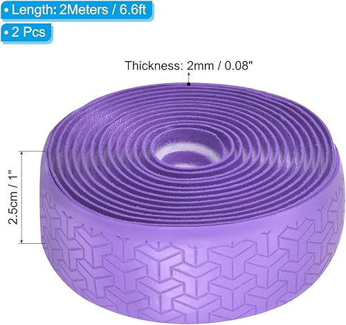 Miniatura 2 de PATIKIL Cinta de agarre para raqueta de poliuretano, antideslizante, absorbe el sudor, para caña de pescar de bádminton de tenis, bádminton