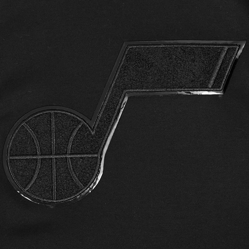 Pro Standard Mens NBA Utah Jazz Classic Triple Black Full Zip Hoodie Triple Black L - Image 7