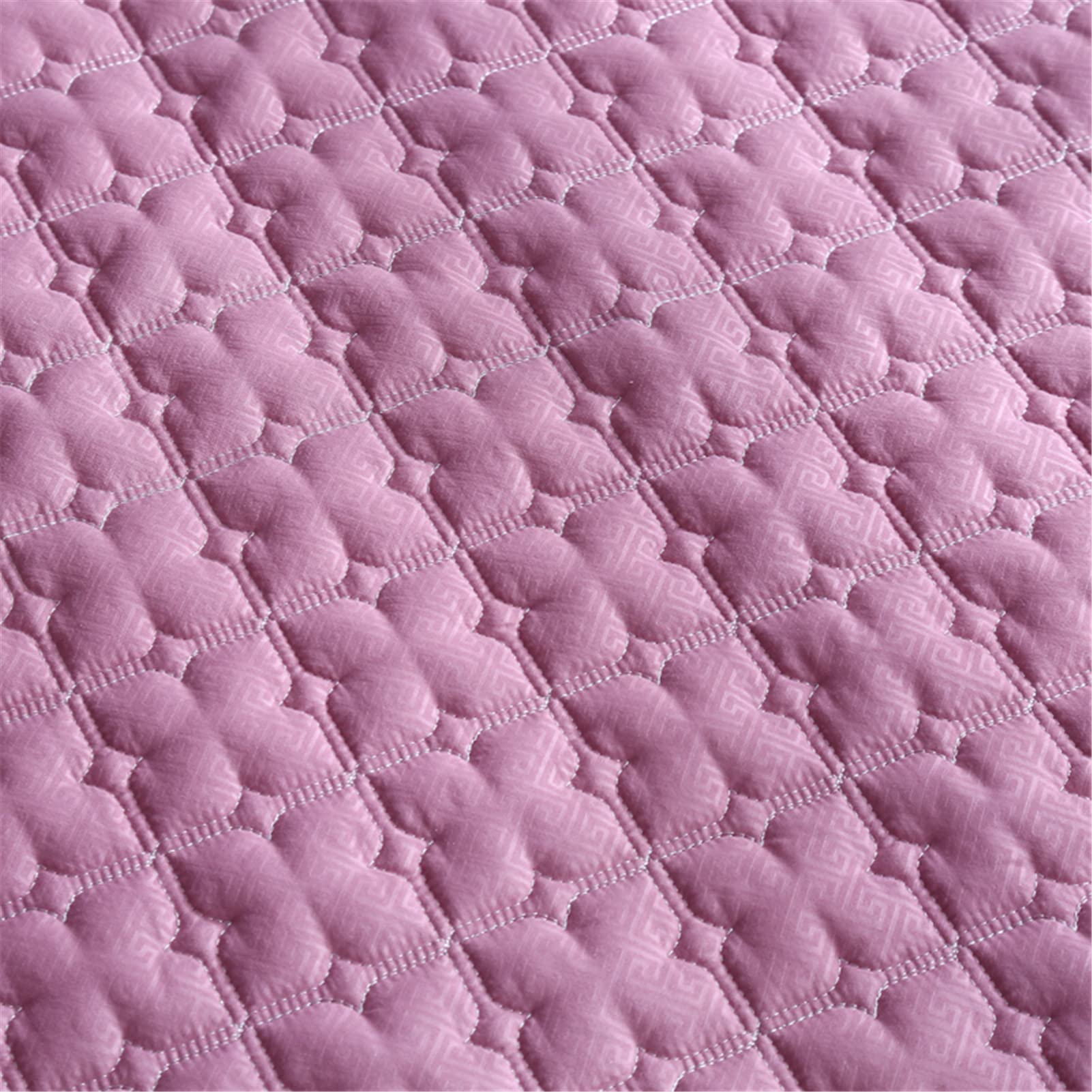 Protector Colchón, Protector de colchón Acolchado con Triple Relleno, Funda Colchon de Rizo Transpirable y Hipoalergénico, Antiácaros (Rosa Roja,Grueso 200x220cm)