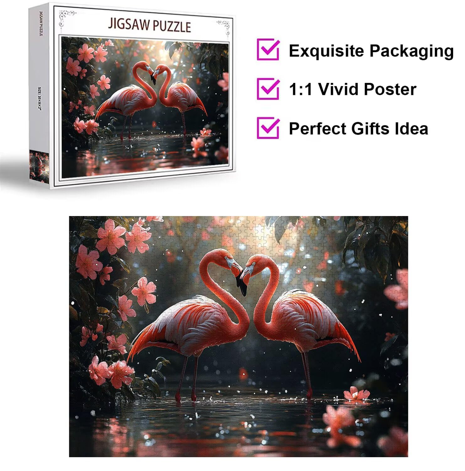 Puzzle dla dorosłych 2000, kwiat wiśni flaminga, 99 x 70 cm, n-312