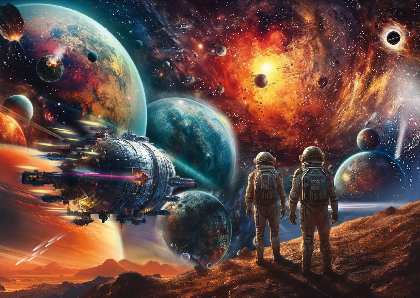 Schmidt Spiele 58536 Cosmic Colour Splendour Journey into Space Michele Farella Jigsaw Puzzle 1000 Pieces