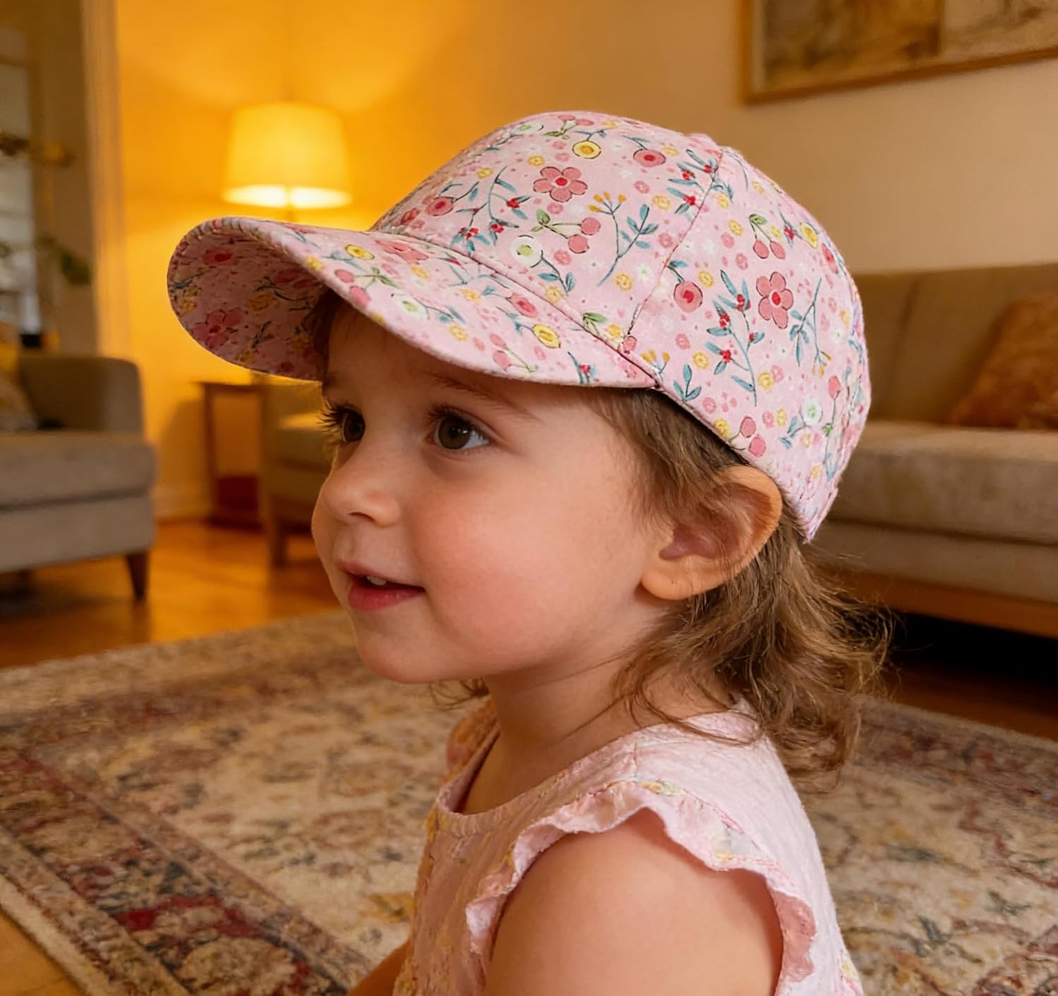 Mealah Toddler-Trucker-Hat Baseball-Cap for Girls - Adjustable Kids Quick Dry Mesh Summer Sports Hat for 3-6 Years Old