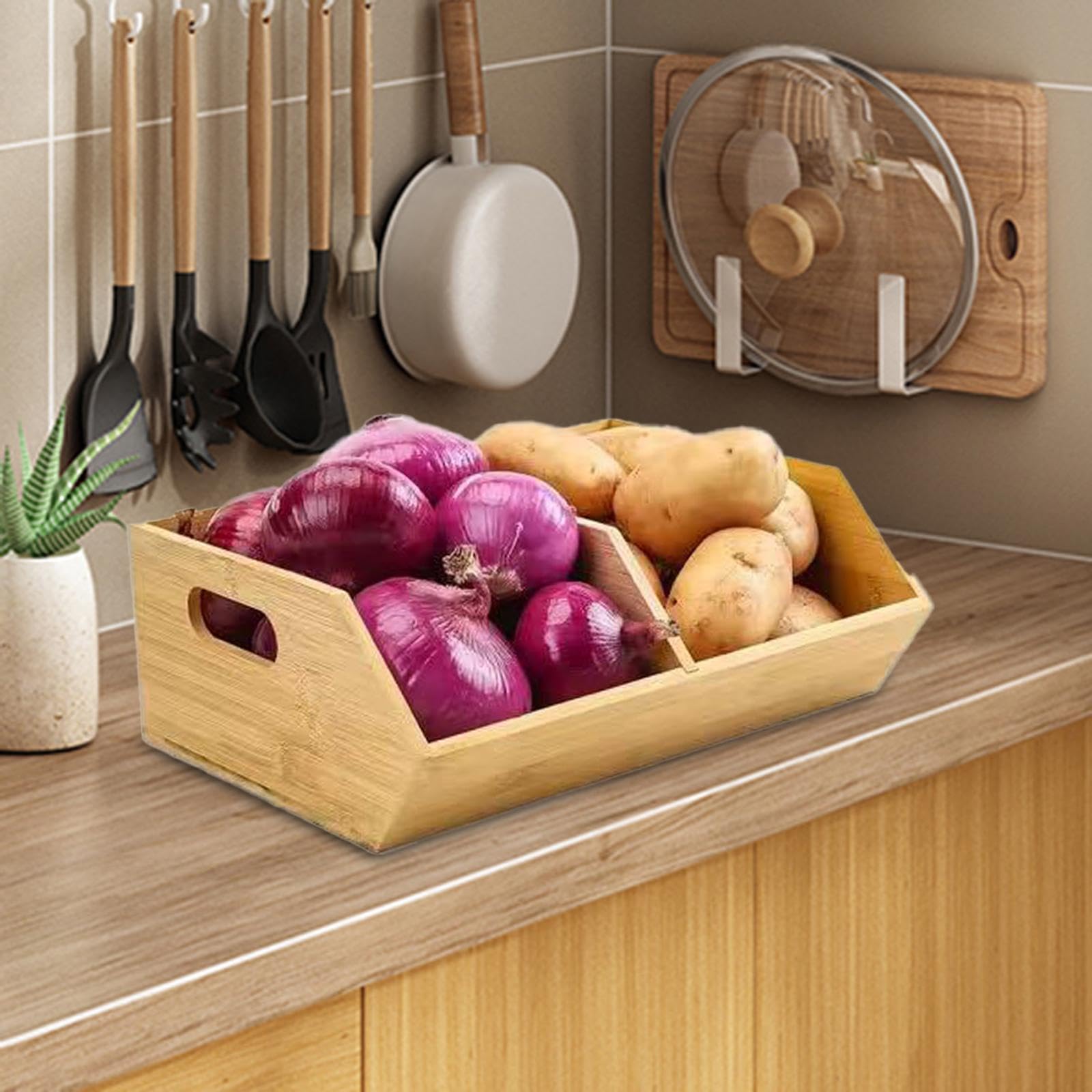 Caja Apilable De Bambú Para Cocina