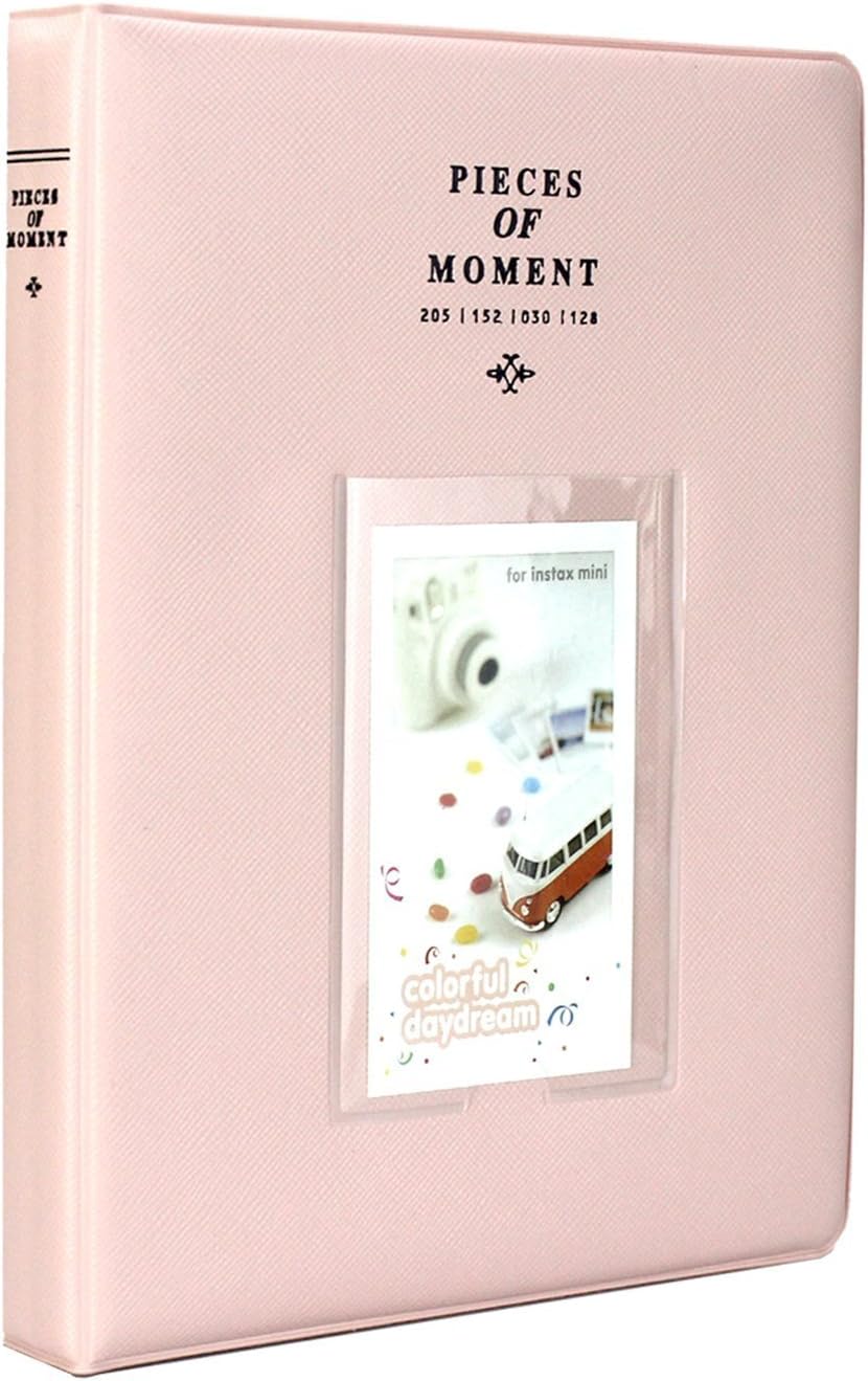 Fujifilm Instant Photo Album Polaroid Pink Album Compatible with Instax Mini 8/8+, Mini 9, Mini 26, Mini 90, Polaroid 300