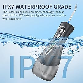 Water Flosser for Teeth Cleaning and Flossing 4 Modes DIY 4 Jet Tips Cordless Dental Electric Water Floss Portable Oral Rechargeable Advanced Tonsil Stone Irrigator Kids Adults Travel Braces