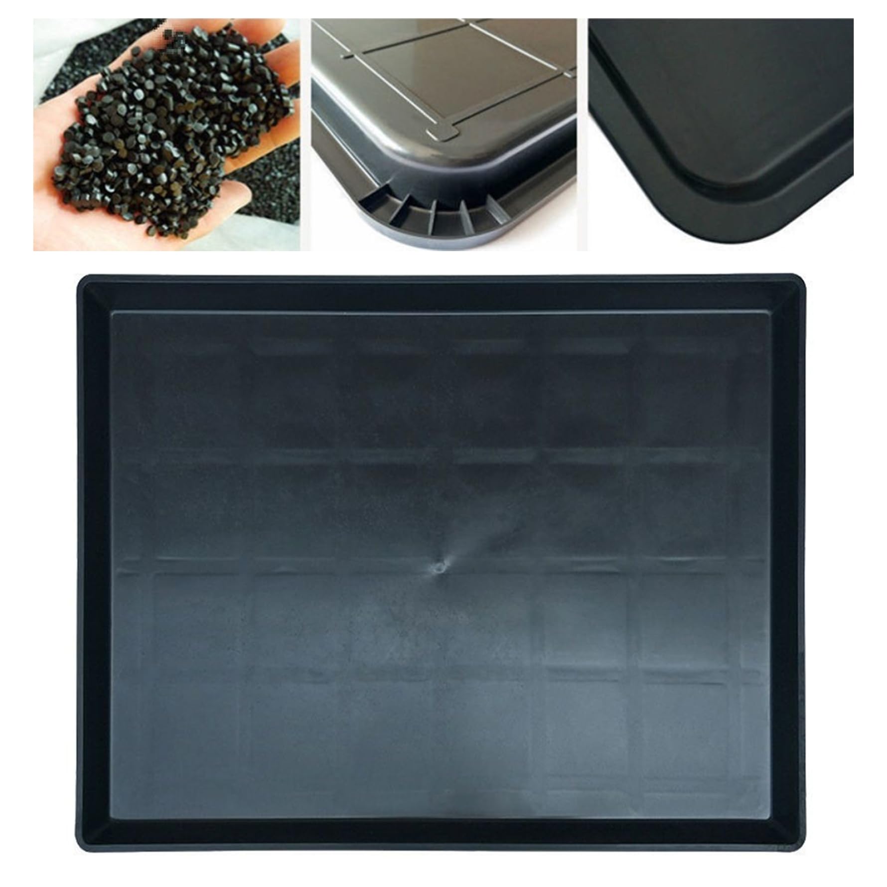Remplacement du plateau de caisse de chien 23,03 x 16,26 x 1,18 pouce Black Remplacement Poule de base en plastique Plateau de base pour la cage à chiens Cage Black Nettaiteur Bac de nettoyage pour l