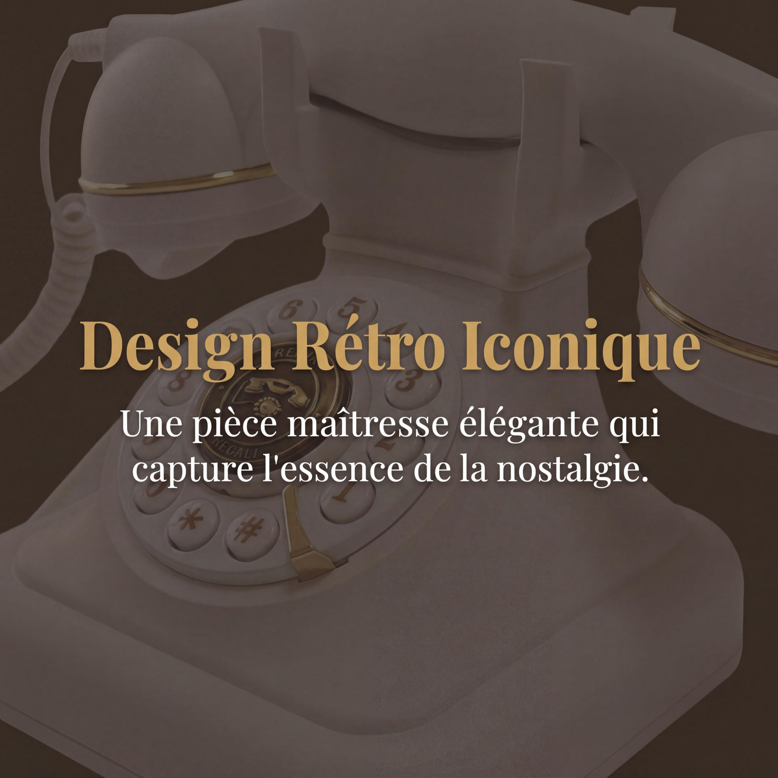 Livre Audio pour Mariage, téléphone au Design Vintage, enregistreur téléphonique, Laissant Un Message Vocal, téléphone Fixe pour Les Occasions, Téléphone de Livre d'or Audio de Mariage, Blanc