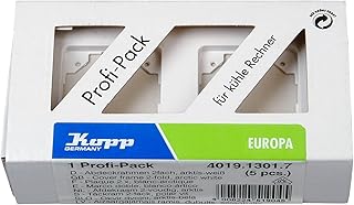 Kopp 401913017 Abdeckrahmen, 2-fach, 5-er Profi-Pack, arktis-weiß, 5 x 2
